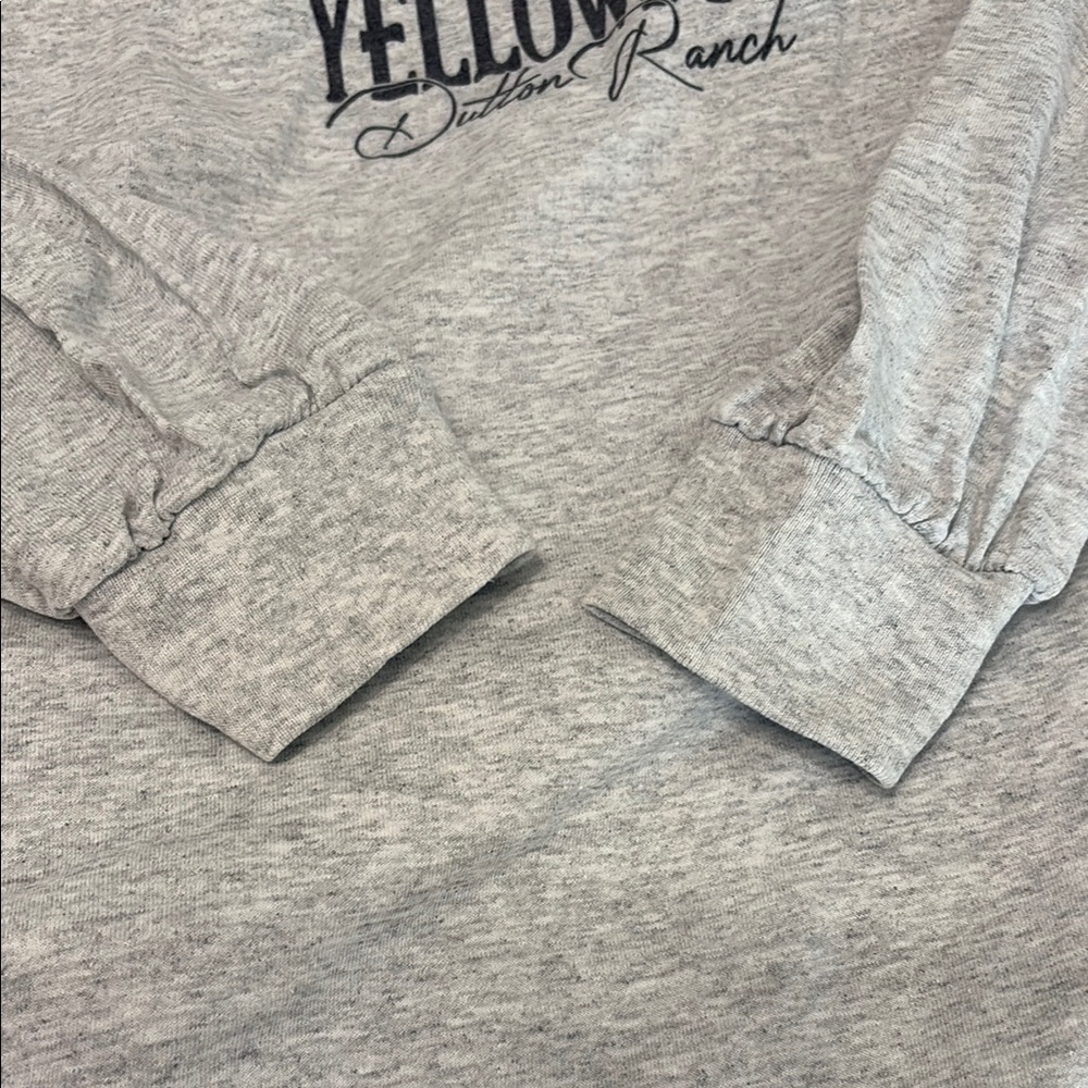 🌺SALE 5 for $20🌺Yellowstone Dutton Ranch Long Sleeve Gray DryBlend Shirt - Picture 4 of 6